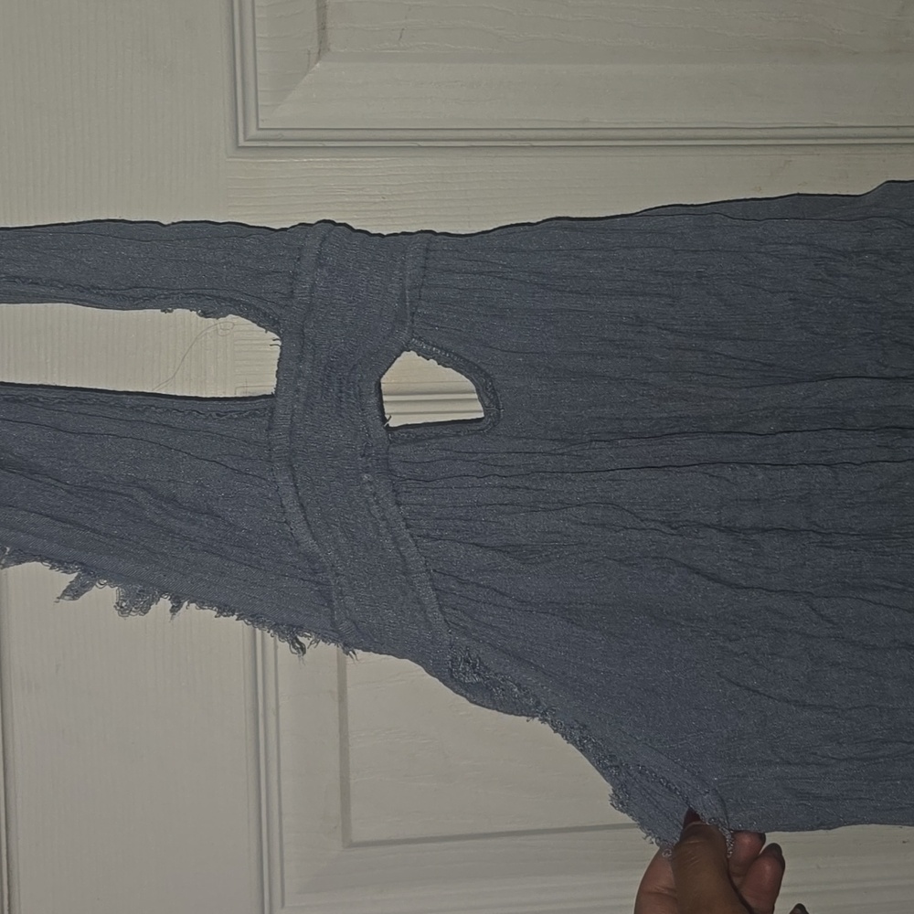 Free People Look Into the Sun Maxi Dress Endless Summer Size XS Blue Grey - Picture 10 of 10